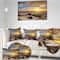 Designart - Sandy Beach with sunset - Sea & Shore Photography on wrapped Canvas
